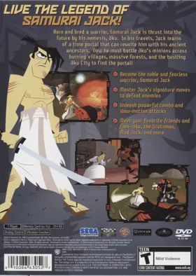 Samurai Jack - The Shadow of Aku box cover back